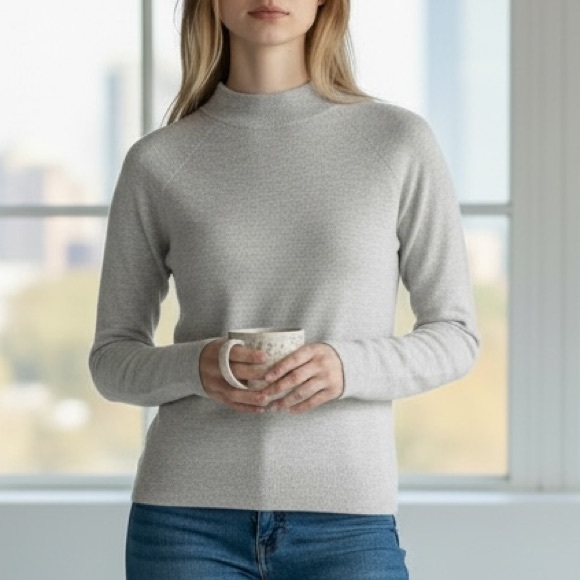 Vince Sweaters - Vince Wool and Cashmere Blend Mock Neck Sweater